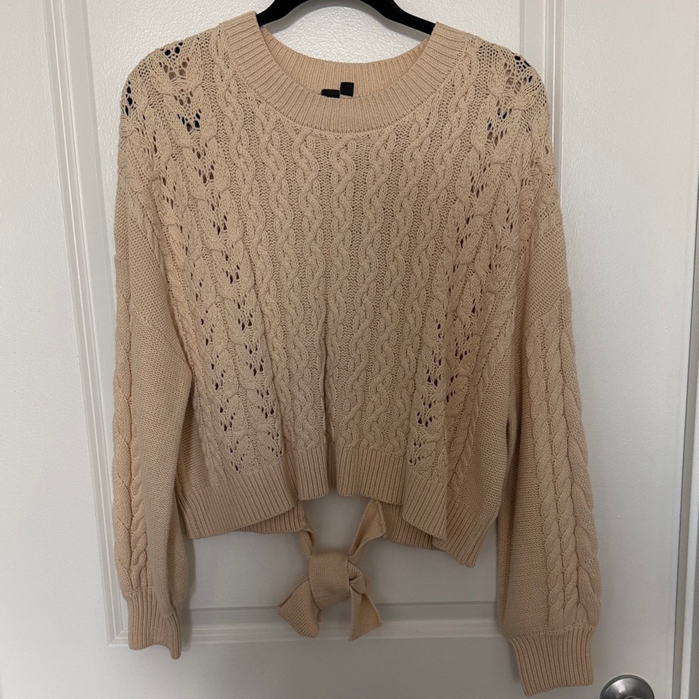 Windsor Beige Cable Knit Sweater